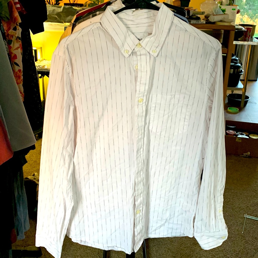 Goodfellow & Co White Button Down Casual Dress Shirt size M